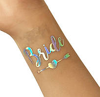 Флеш тату на дівич - вечір- розмір 5,5*5,5 см, тимчасове татуювання