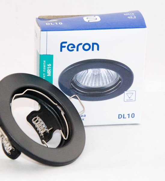 Вбудований світильник Feron DL10 чорний