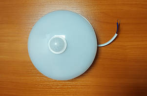 Світлодіодний світильник для ЖКГ з датчиком руху Round sensor 13W круглий 6000К IP65 Код.59809, фото 1