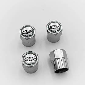 Захисні ковпачки на ніпеля JESUS (Ісус) 4 шт Хром