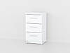 Маленький комод для дрібниць на 3 шухляди білий Opendoors Приліжкова тумбочка з висувними шухлядами, фото 6