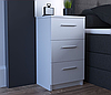 Маленький комод для дрібниць на 3 шухляди білий Opendoors Приліжкова тумбочка з висувними шухлядами, фото 2