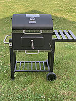 Садовий гриль з кришкою 5011 на уголь Садовый гриль Барбекю на колесах Гриль - барбекю коптильня Мангалы