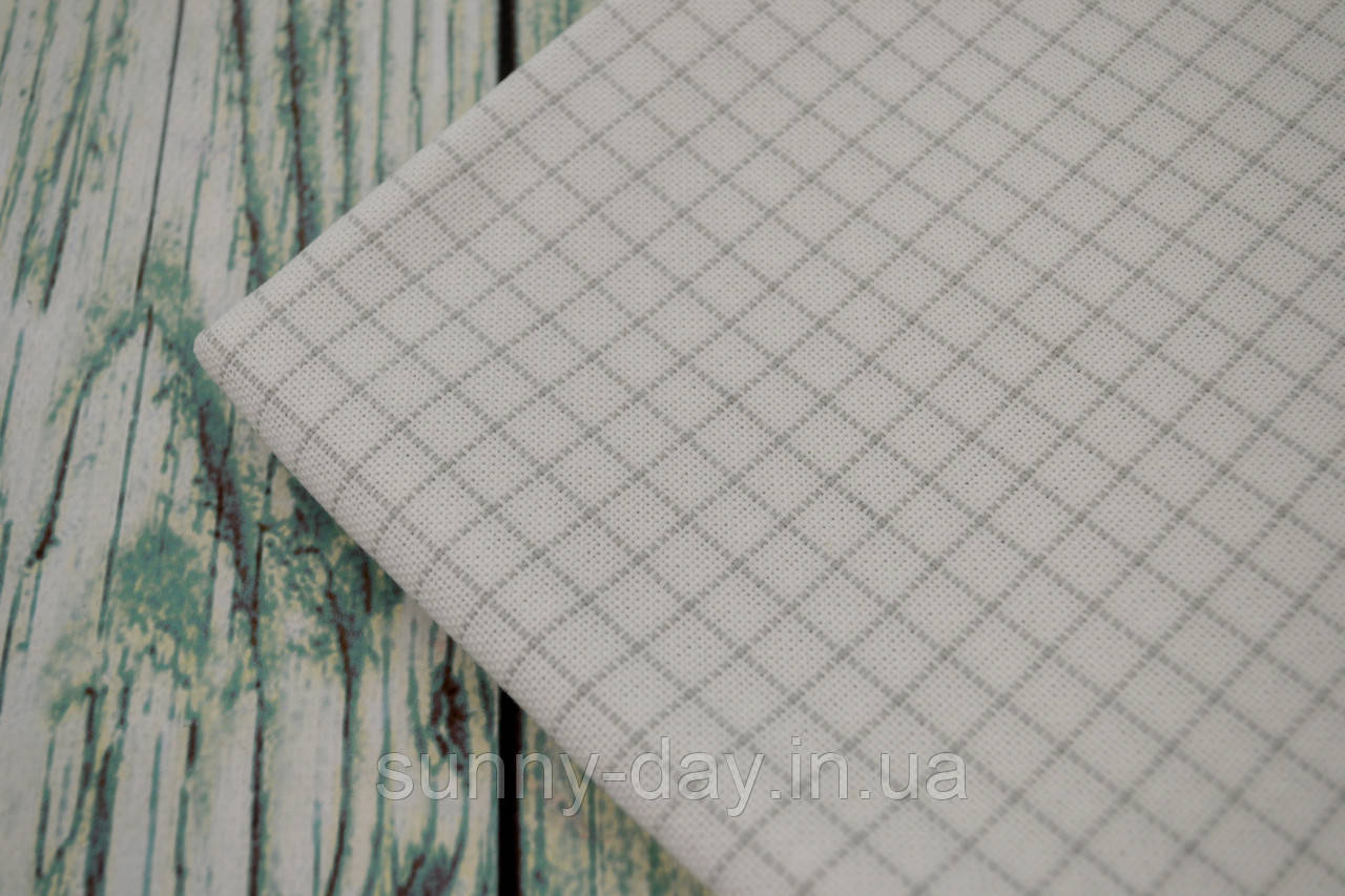 Тканина рівномірного плетіння 3508/1219 Zweigart Easy Count Lugana колір - білий з змивною розміткою, 25ct, фото 1