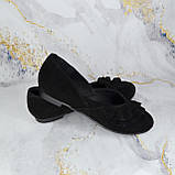 Замшеві балетки з рюшем. Натуральна шкіра, фото 5