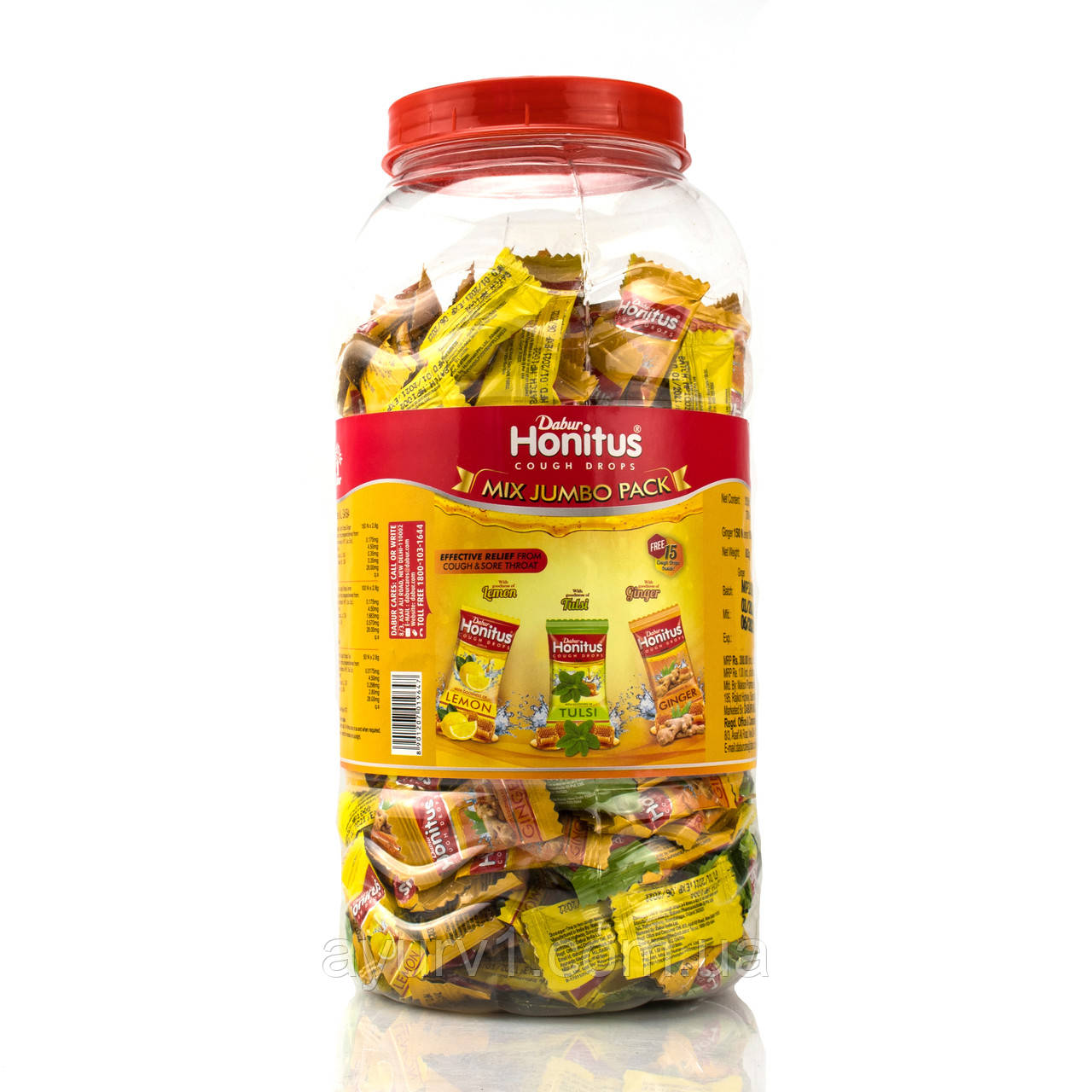 Льодяники Хонітус, Дабур (імбир-мед, лимон-мед, мед-тульсі), фото 1