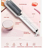 Фен-щітка для волосся Hair Straightener 909B 7767, біла, фото 3