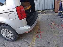 Volkswagen Caddy 2015-2019 Накладка на задній бампер EuroCap (ABS) TMR Накладки на задній бампер Фольксваген