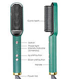 Фен-щітка для волосся Hair Straightener 909B 7767, зелена, фото 2