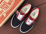 Жіночі кеди, кросівки Vans дихаючі модні повсякденні червоні чорні, фото 4