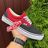 Жіночі кеди, кросівки Vans дихаючі модні повсякденні червоні чорні, фото 6