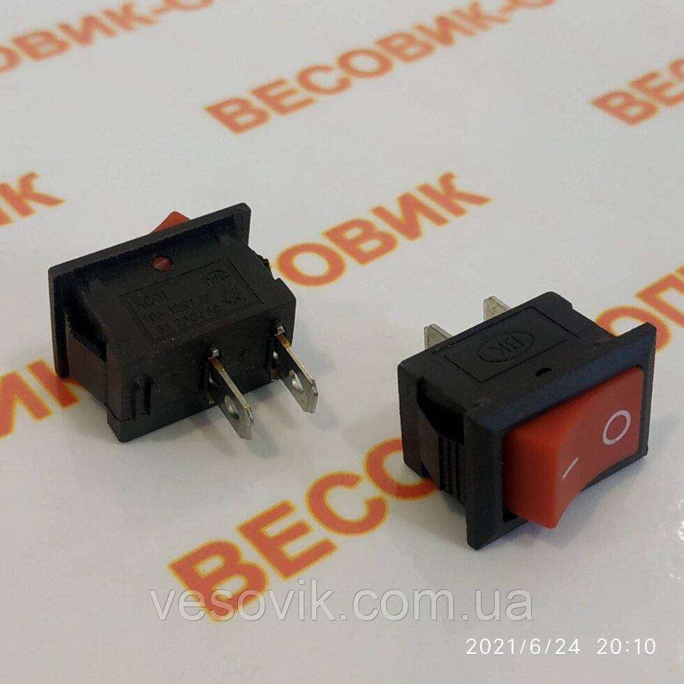 Кнопка мережева вимикач для ваг KCD1-101 6А/250в 21х15мм