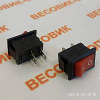 Кнопка мережева вимикач для ваг KCD1-101 6А/250в 21х15мм