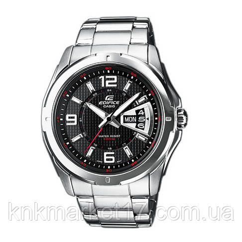 Мужские оригинальные часы Casio EF-129D-1AVEF Silver-Black