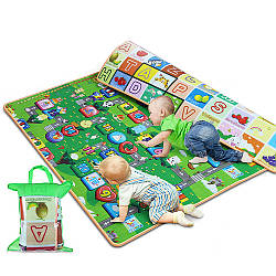 Дитячий розвиваючий ігровий килимок 120 х 180 см / Термоковрик / Двосторонній килимок