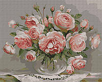 Картина за номерами "Троянди на столику" BrushMe полотно на підрамнику 40x50см BS436