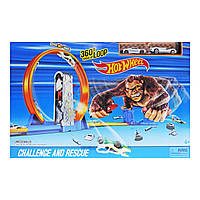 Трек запуск Hot Wheel 3096, Побіг від горили 2 машинки, хот вил петля