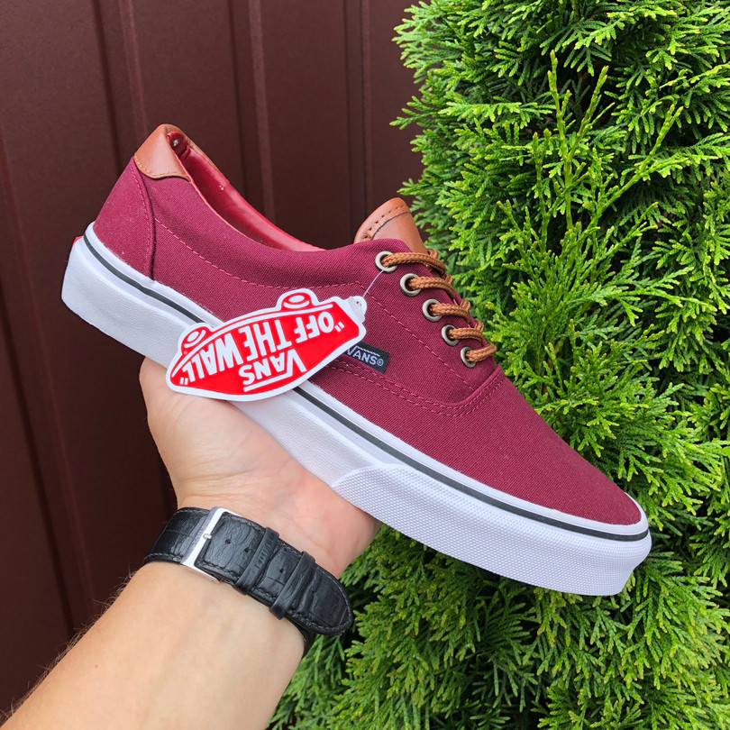 Чоловічі кеди, кросівки Vans спортивні молодіжні бордові коричневі