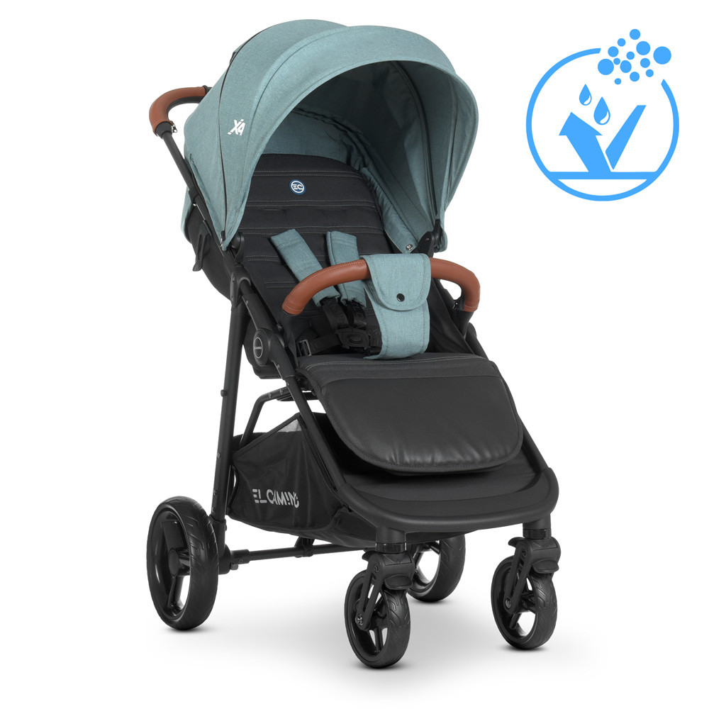 Коляска прогулочная El Camino ME 1024L X4 Cloud Blue | Дитяча коляска Ель Каміно Х4 з дощовиком