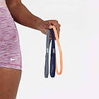 Пов'язки на голову Nike комплект 3 шт. сірий/обсидіан/жовтогарячий, фото 3