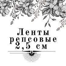 Репсові стрічки 2,5 см намотування 23 м