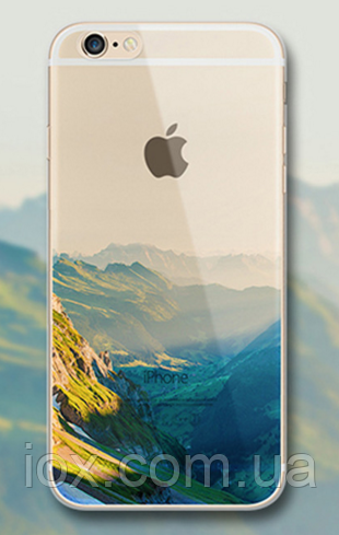 Преміум силіконовий чохол "Гори навесні" для Iphone 6 Plus