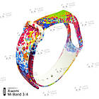 Ремінець Xiaomi Mi Band 4 / 3 з малюнком силіконовий браслет miband Колір на вибір, фото 3