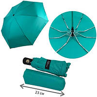 Карманный зонтик мини женский облегченный компактный THE BEST автомат в сумку Бирюзовый (37540)