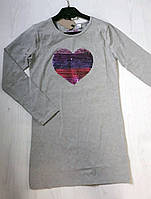 Туника-платье для девочек с пайетками 164/170 рост