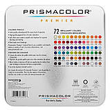 Набір кольорових олівців Prismacolor Premier 72 кольори в металевому пеналі, фото 4