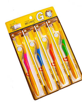 Зубні щітки Medicare Gold Toothbrush Anti Blocking Effect 4 шт.