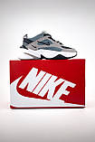 Жіночі кросівки Nike M2K Tekno Grey, сірі шкіряні кросівки найк м2к текно, фото 2