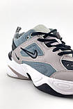 Жіночі кросівки Nike M2K Tekno Grey, сірі шкіряні кросівки найк м2к текно, фото 8
