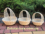 Набір плетених кошиків. Арт:059, фото 8