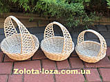 Набір плетених кошиків. Арт:059, фото 4