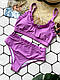Рожевий жіночий купальник роздільного типу, фото 4