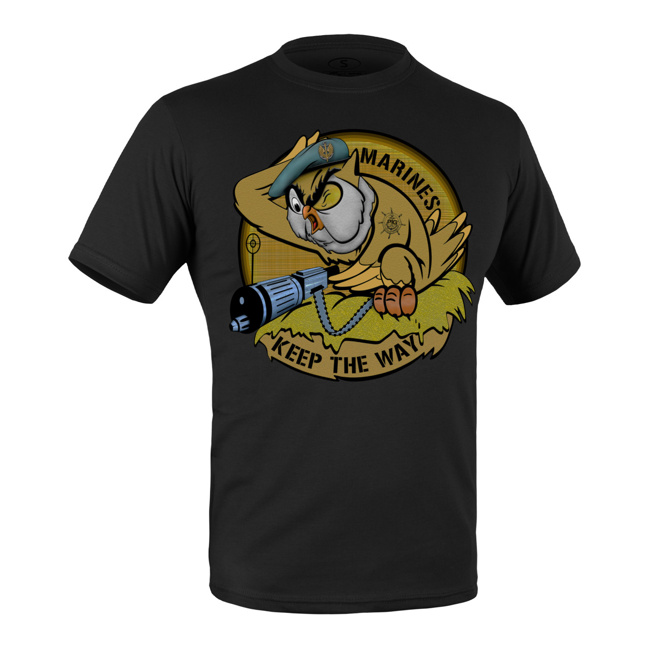 Футболка з малюнком P1G-Tac® MARINES - Combat Black