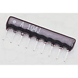 Однорядні резисторні збірки типу X вивідні