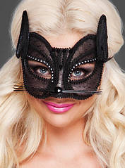 Чорна маска для образу кішечки