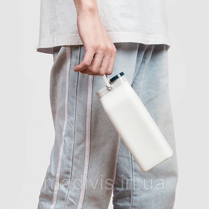 Складана силіконова пляшка, 600 мл., портативна пляшка для води з герметичним клапаном, фото 1