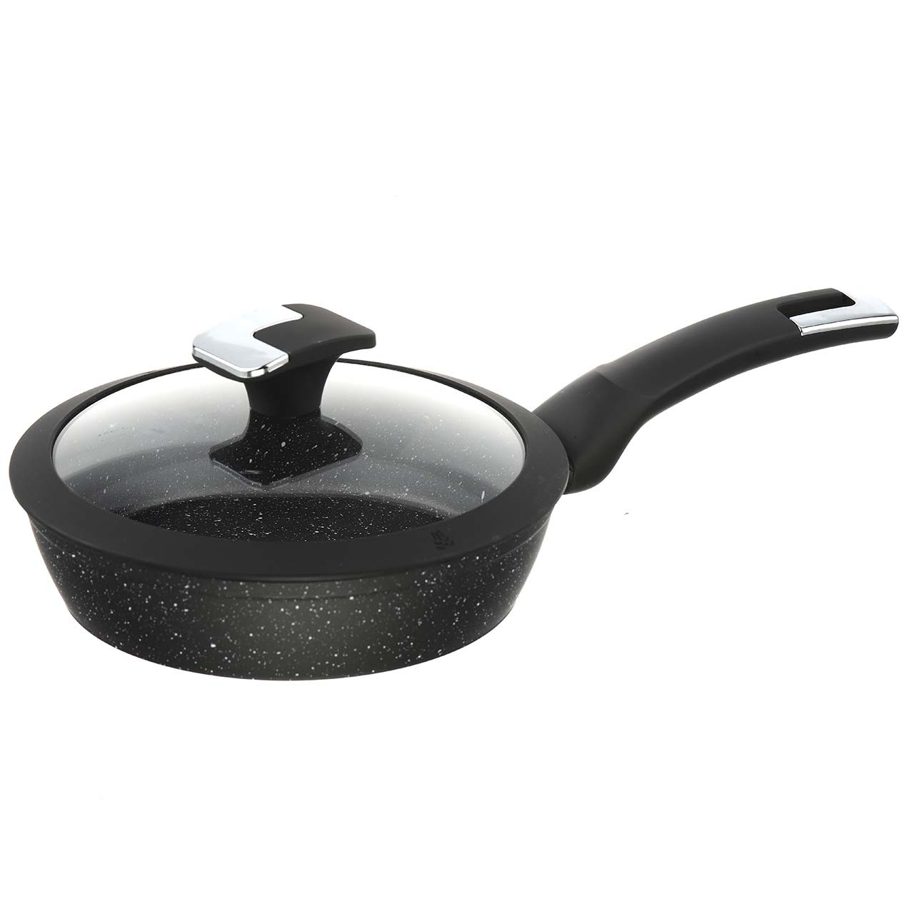 Сковорода з кришкою A-PLUS 20 см (3008) Мармурове покриття