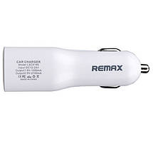 Автомобільна зарядка Remax на 2 USB (1.0A/2.1A) довга версія, фото 3