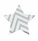 Бумажная гирлянда из звездочек Серебро, гирлянда-растяжка на нитке звезды зиг-заг, для праздников, фото 2