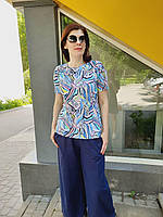 Блуза Алеся СВ-10 -4 реглан цветной узор