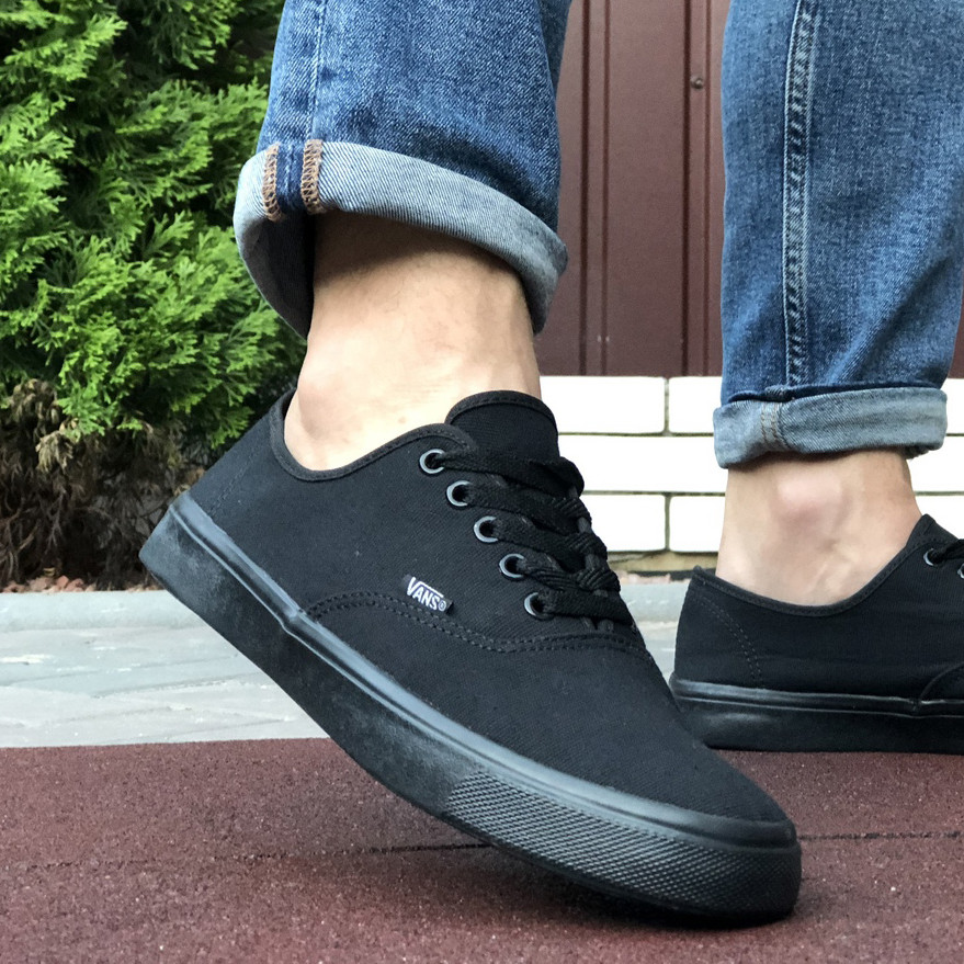 Жіночі кеди, кросівки Vans модні повсякденні чорні