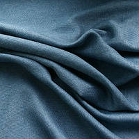 Портьєрна тканина ріжок Брук (під льон), колір — синій