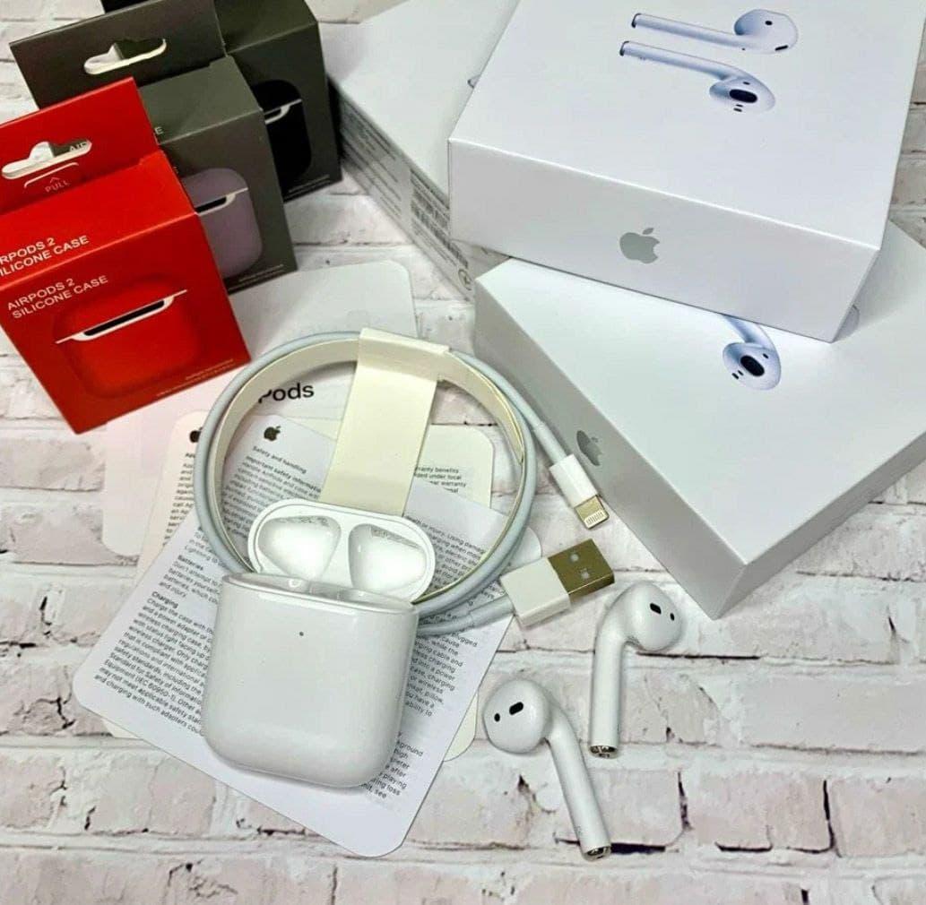 Бездротові Навушники Airpods 2 Люкс Аналог 1в1 до Оригінала + чехол в Подарок! опт