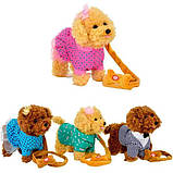 М'яка іграшка "Собачка на повідці" У ГОЛУБОМ арт. 21253/1, фото 3