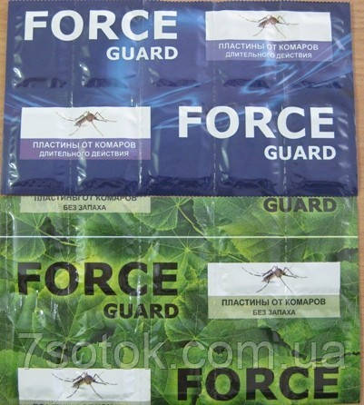 Пластинки від комарів Force guard (Форс Гард), 10 шт.