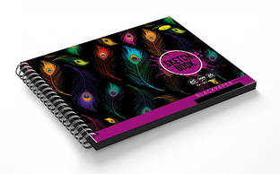 Скетчбук А4 24арк на спіралі, чорний папір 120г/м2 Апельсин